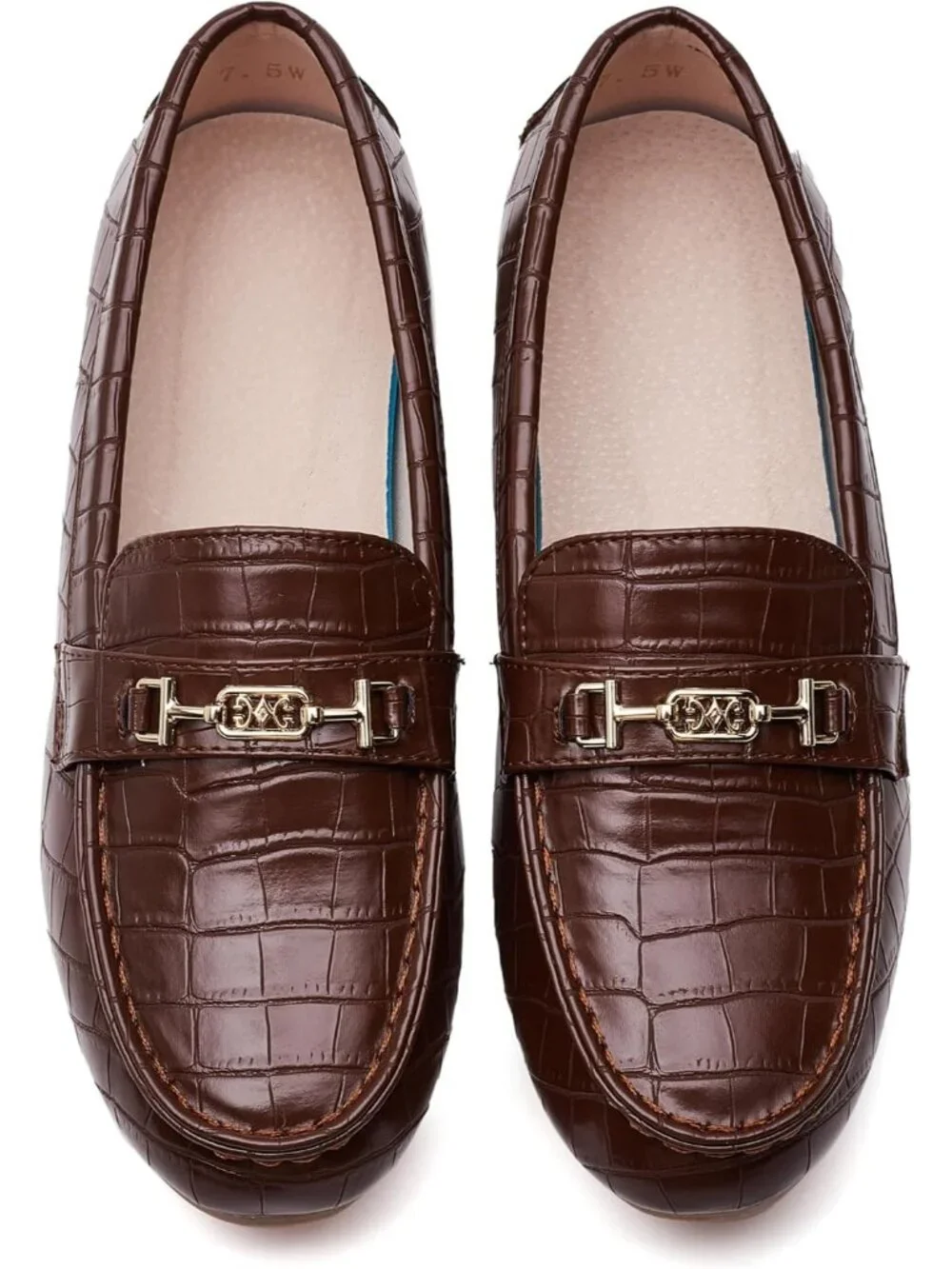 Women's Chocolate Comfort Walking Pull On Leisure Slip On Work Loafer Flat Shoes